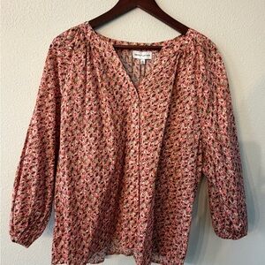 Gibson Latimer Pink Floral Blouse